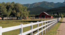 3-Rail Vinyl Horse Fence