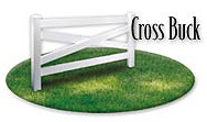 Vinyl Cross Buck Horse Fence